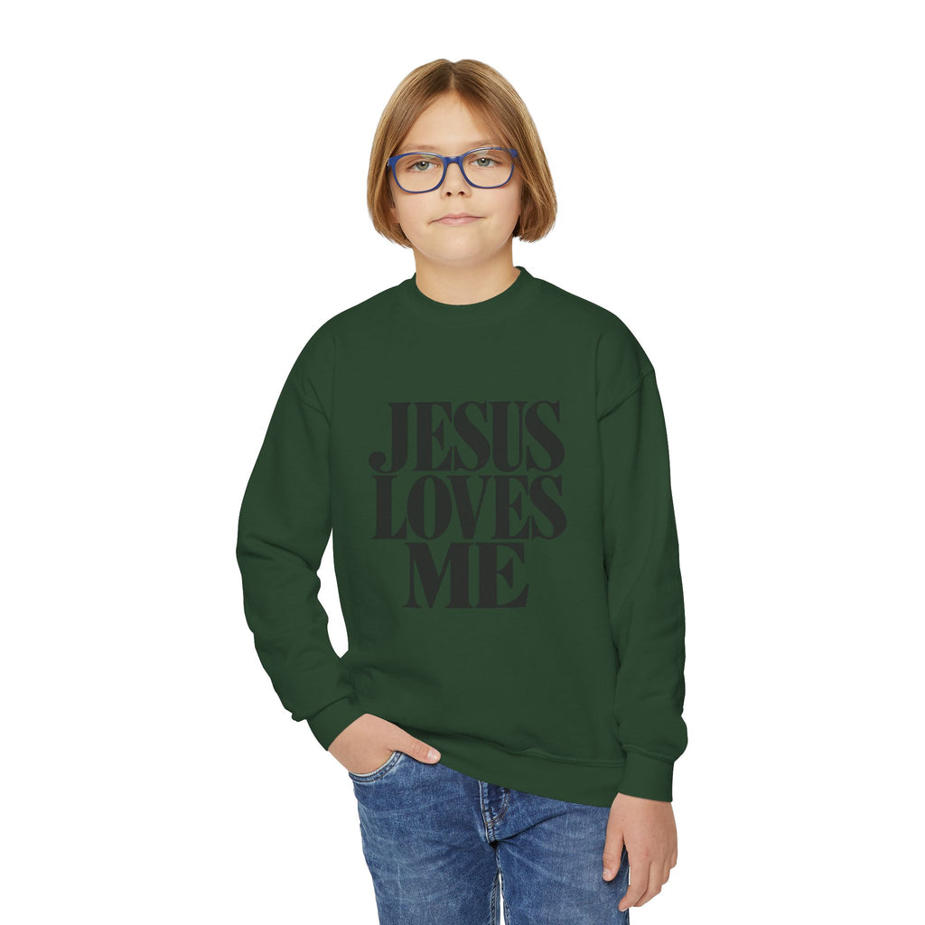 Jesus Loves Me Youth Crewneck