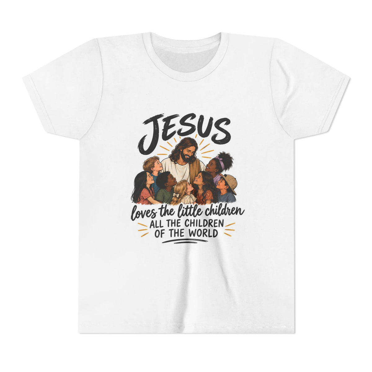 Jesus Loves The Little Children Youth Short Sleeve Tee