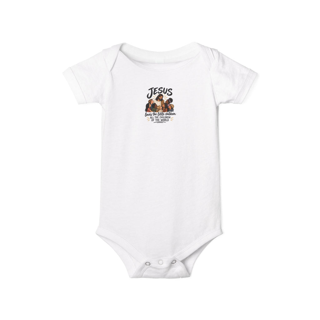 Jesus Loves the Little Children Infant Onesie