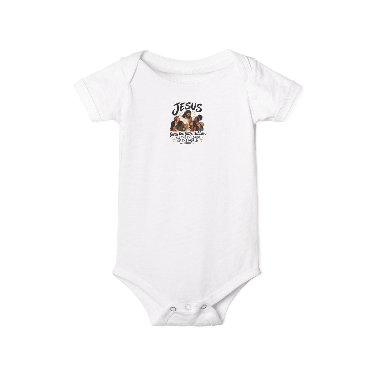 Jesus Loves the Little Children Infant Onesie