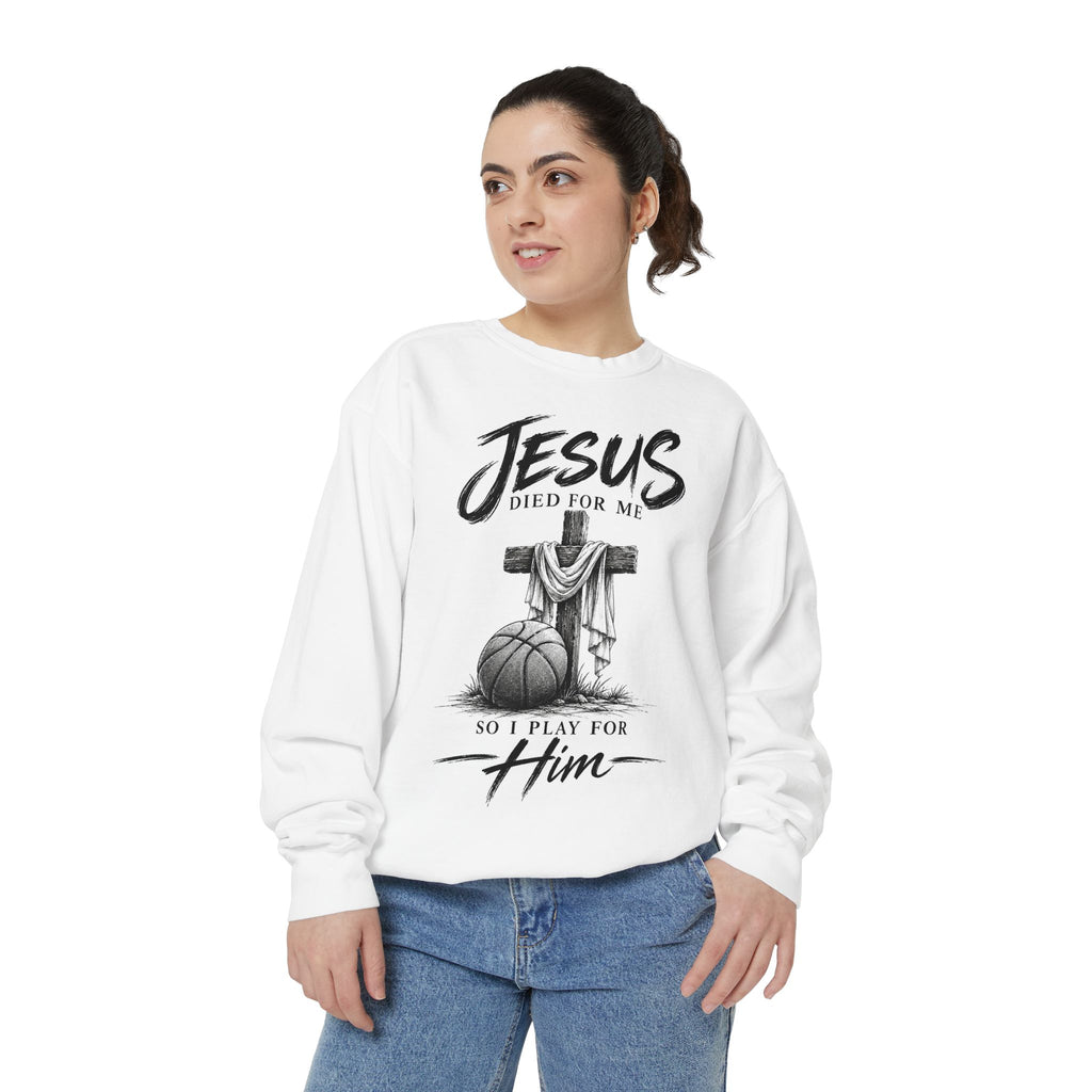 Play for Him Basketball Unisex Crewneck