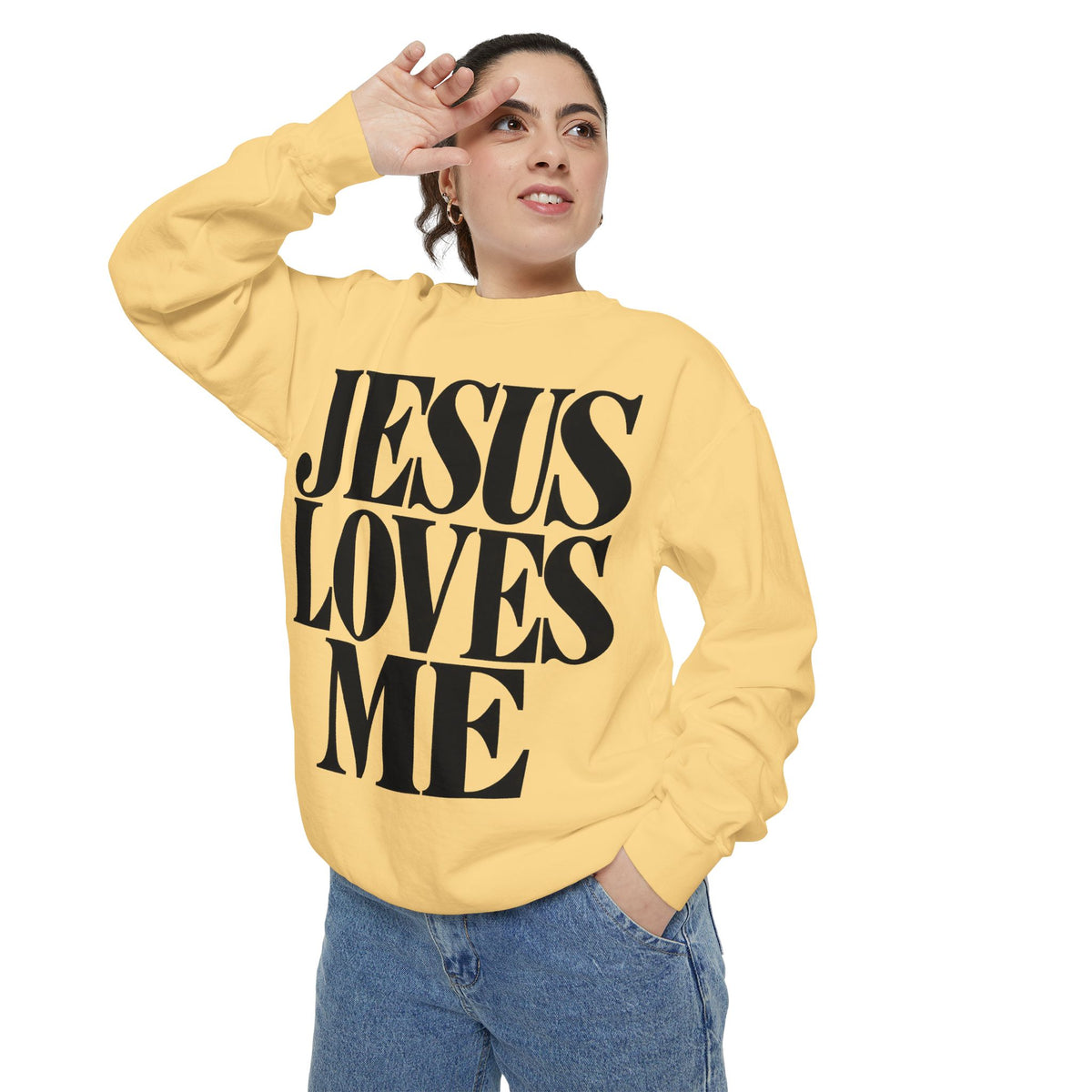 Jesus Loves Me Unisex Crewneck