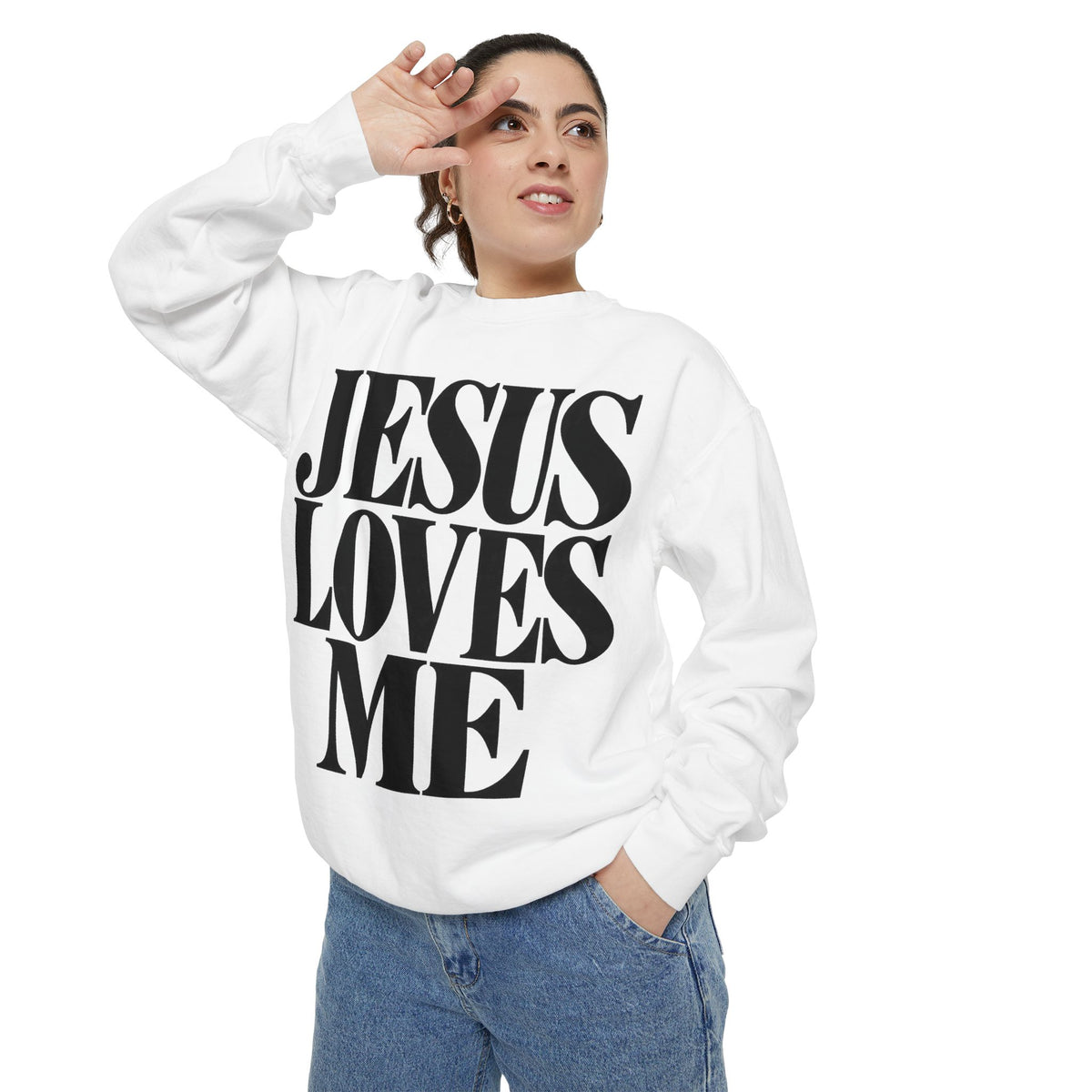 Jesus Loves Me Unisex Crewneck