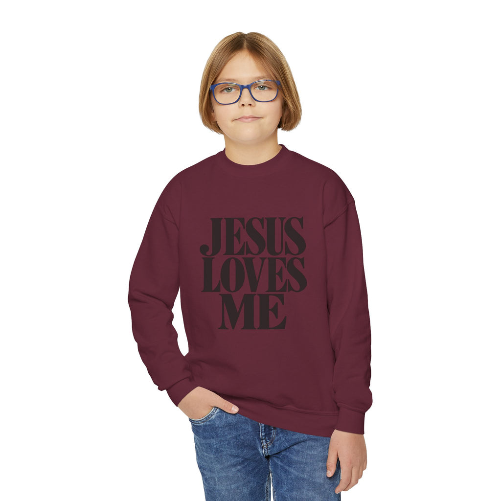 Jesus Loves Me Youth Crewneck