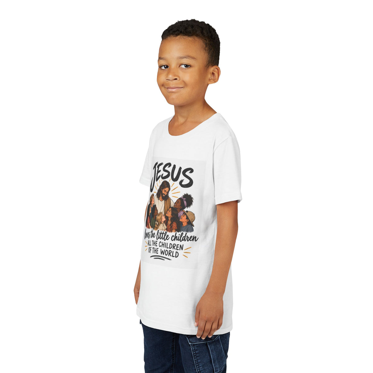 Jesus Loves The Little Children Youth Short Sleeve Tee