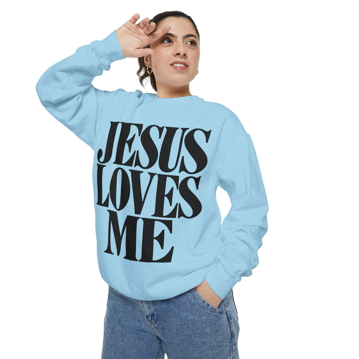 Jesus Loves Me Unisex Crewneck