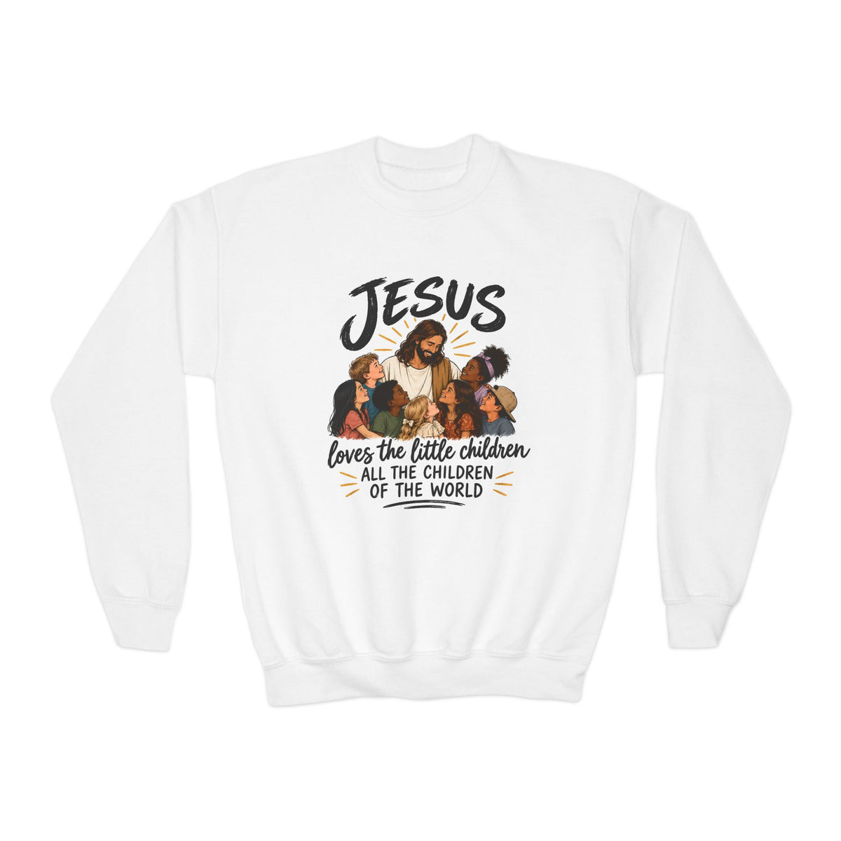 Jesus Loves The Little Children Crewneck