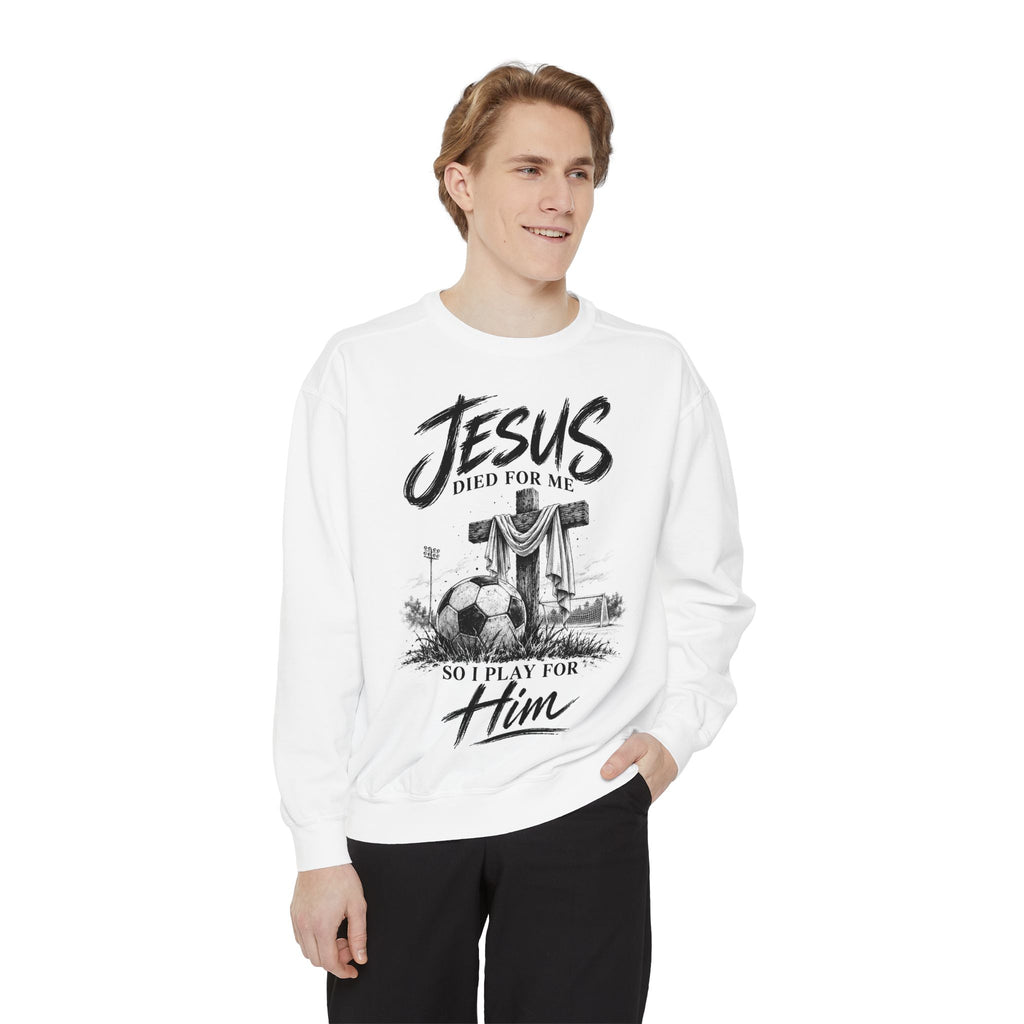 Play for Him Soccer Unisex Crewneck