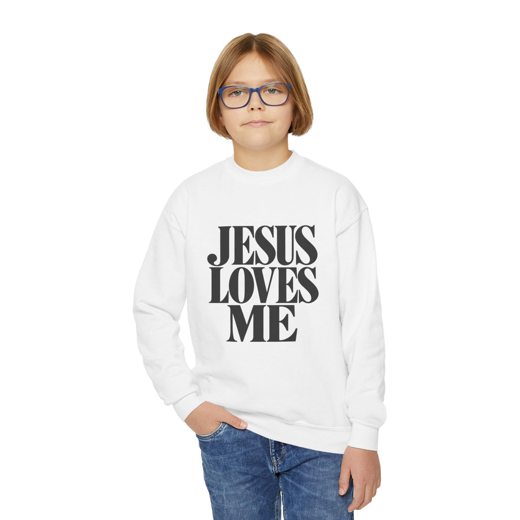Jesus Loves Me Youth Crewneck