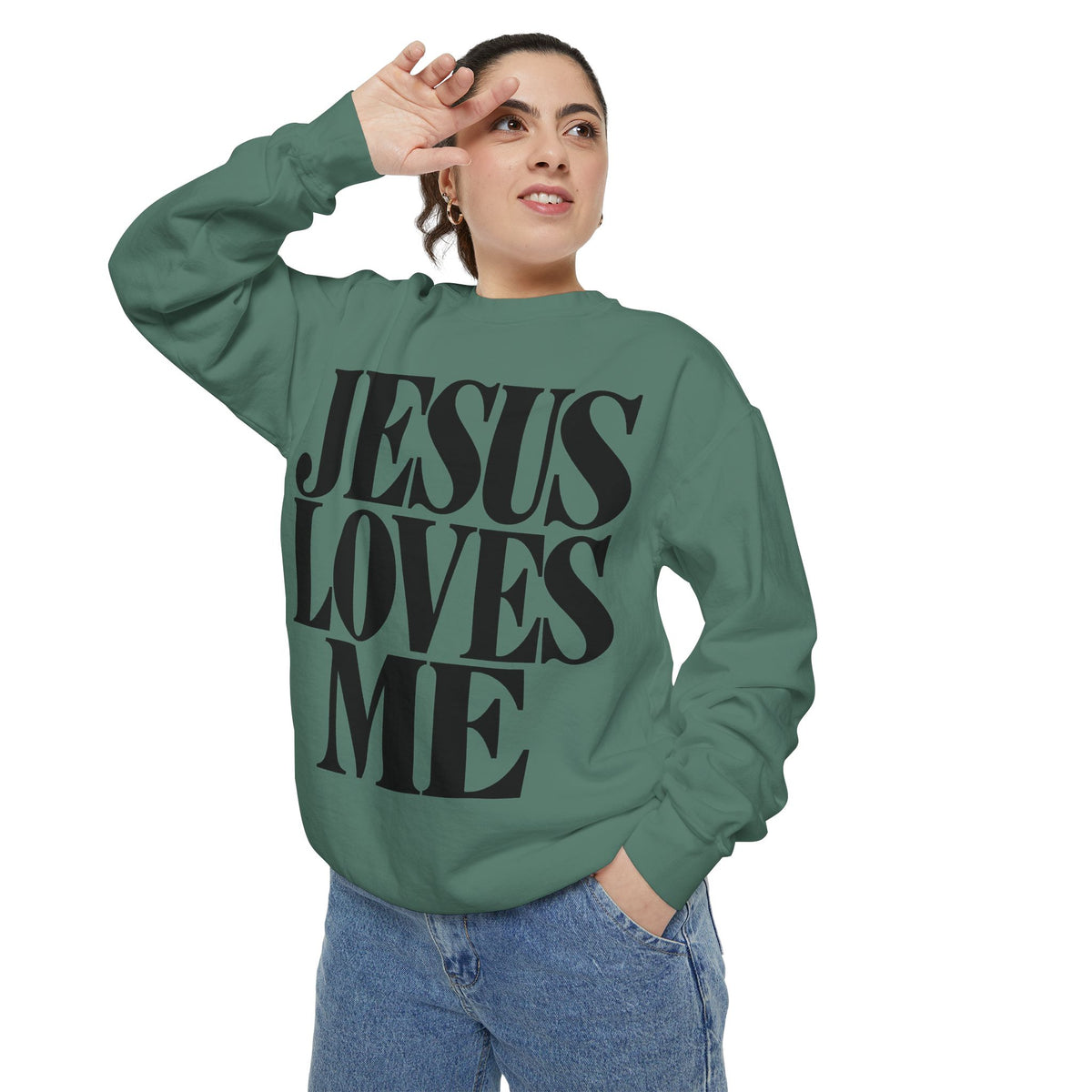 Jesus Loves Me Unisex Crewneck