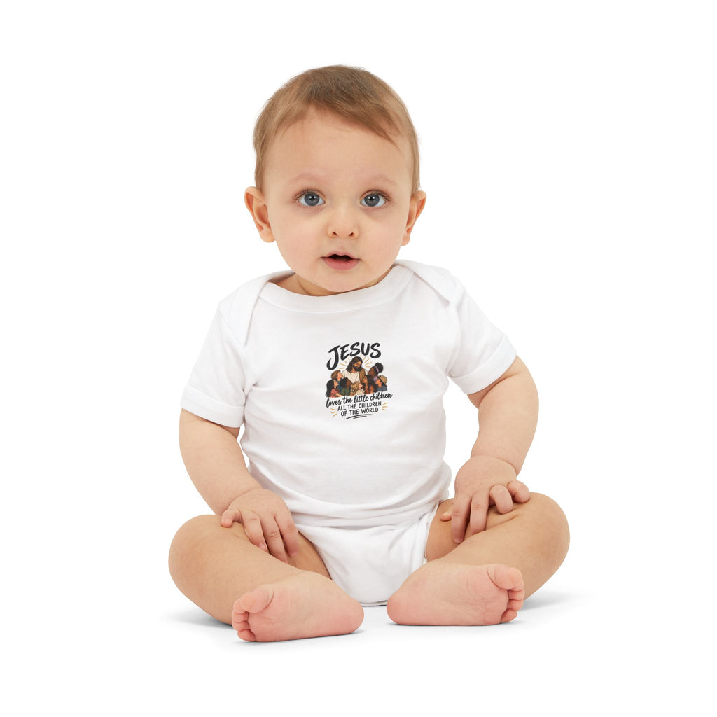 Jesus Loves the Little Children Infant Onesie
